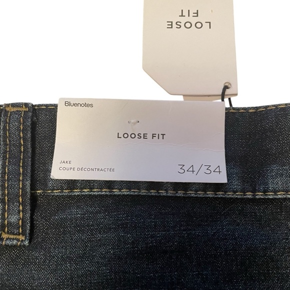 Blue Notes Men’s Jake Loose Fit Dark Denim-NWT-Size 34x34 - Picture 5 of 16